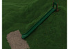 22' Single Straight Slide with Hunter Green Plastic and Brown posts