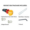 High Back Bucket Seat Package with Chain, Clevis Connectors and Wrench