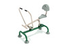 Single Station Rower with Back - Rainforest Green Post/Sand Dollar Rails