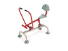 Single Station Rower with Back - Sand Dollar Posts/Brick Red Rails