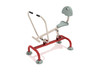 Single Station Rower with Back - Brick Red Posts/Sand Dollar Rails