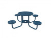 MyTCoat Round Patio Table with Round Seats - Punched Steel