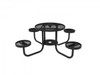 Round Patio Table with Round Seats - Expanded Metal