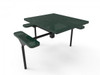 3 Seat Accessible  - Punched Steel - Inground Mount