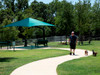 Single Post Pyramid Cantilever Shade