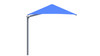 Single Post Pyramid Cantilever Shade - Side View Single Post Pyramid Cantilever Shade - Side View