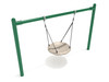 1-Bay Arch Nest Swing in Rainforest Green frame and Tan Seat