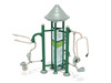 Royal Triple Upper Body Combo Station - Rainforest Green Posts/Sand Dollar Rails