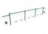3-Bay 2-Cantilever Swing in Rainforest Green with Black Belt and Bucket Seats