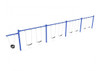 4-Bay 1-Cantilever Swing in Cobalt Blue with Black Belt and Bucket Seats