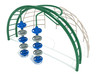 Delta Pod Climber Dome Station - Rainforest Green/Sand Dollar Post/Rails, Pacific Blue/Gray Pods