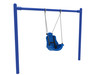 High-Capacity Single Post Adaptive Swing- Blue Frame and Blue Seat