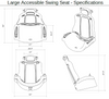 High-Capacity Adaptive Seat's dimensions and specs