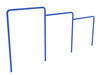 Triple Uneven Agility Bars - Cobalt Blue