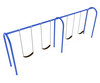 2-Bay Arch Swing in Cobalt Blue