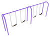 2-Bay Arch Swing in Purple