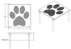 Paws Table Dimensions