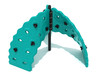 Cyclone Playground Climber with Matte Black Post, Teal Plastic & Black Hand holds.