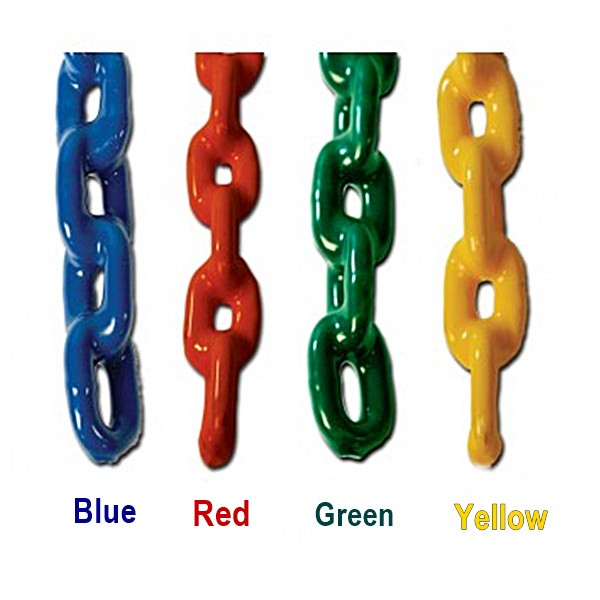 Plastic coated swing chains to keep 