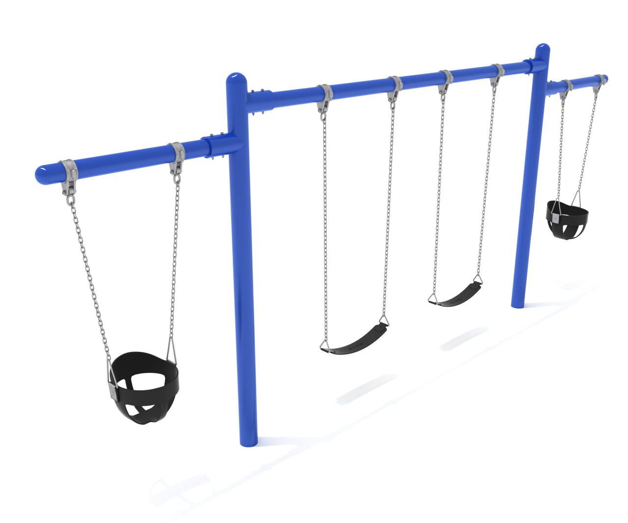 Single Post 2 Bay Swing  Commercial Playground Equipment