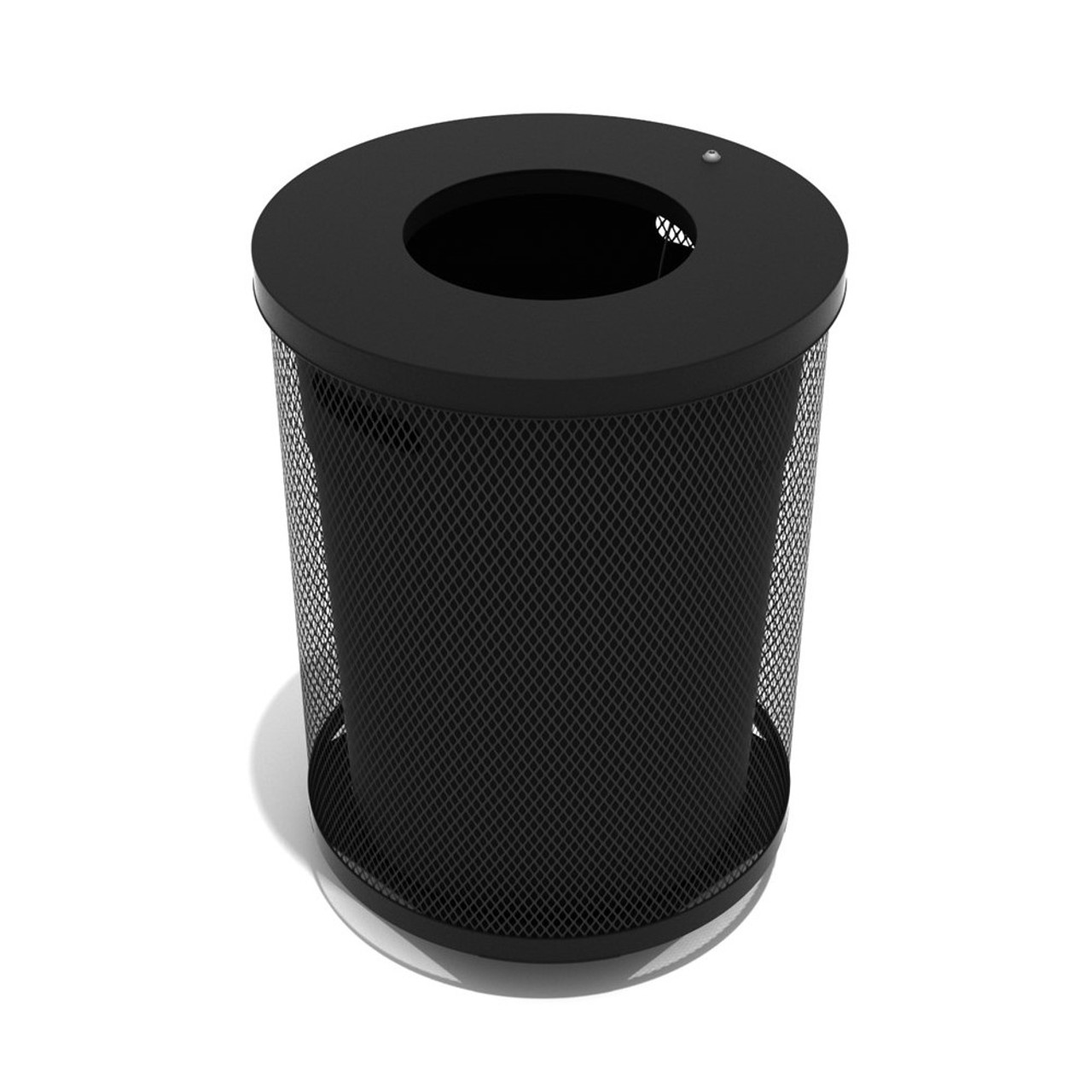 32 Gallon Expanded Steel Trash Receptacle with Liner