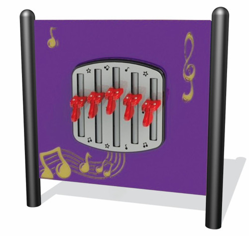 Add music to any outdoor playground with our Freestanding Chimes Panel!