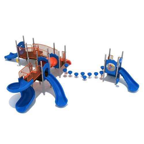 Eau Claire Spark Play Structure - front view - metropolitan color scheme