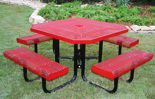 Octagon Portable with Rolled Edges in Expanded Metal