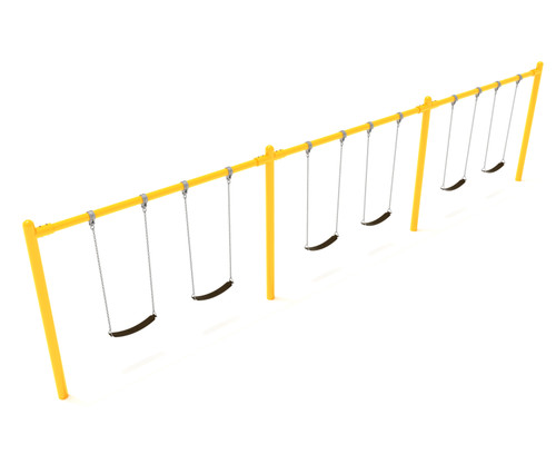 3-Bay Single Post Swings | NoahsPlay.com