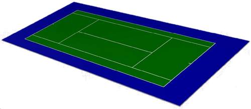 FlexCourt Single 60x120 Tennis Court (Single Tennis)