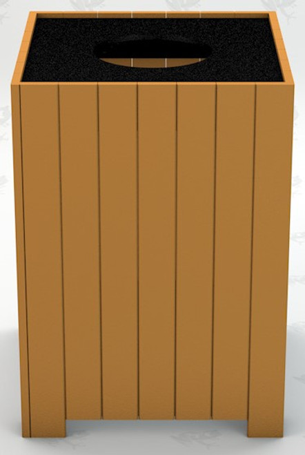 Frog Furnishings Standard Square Trash Receptacle 