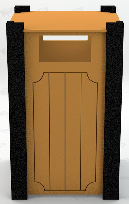 Frog Furnishings 32 Gallon Ridgeview Trash Receptacle - Cedar
