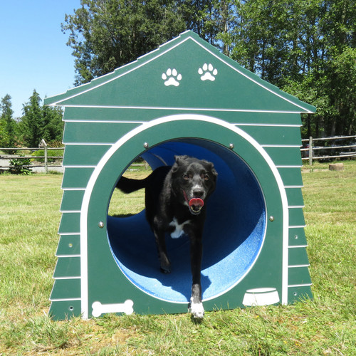 Dog-On-It Parks Double Bow Wow Barrel with Doghouse