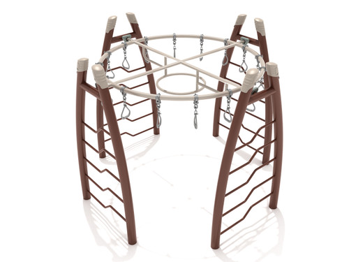 Curved Post Circle Overhead Swinging Ring Ladder