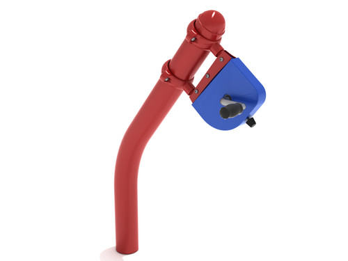  The Accessible Hand Bike with Brick Red Post and Pacific Blue Hand Pedal