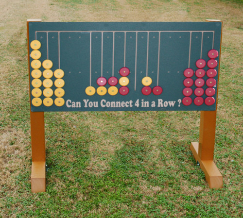 Green Connect 4 Panel with 4x4 Cedar Colored Portable Legs