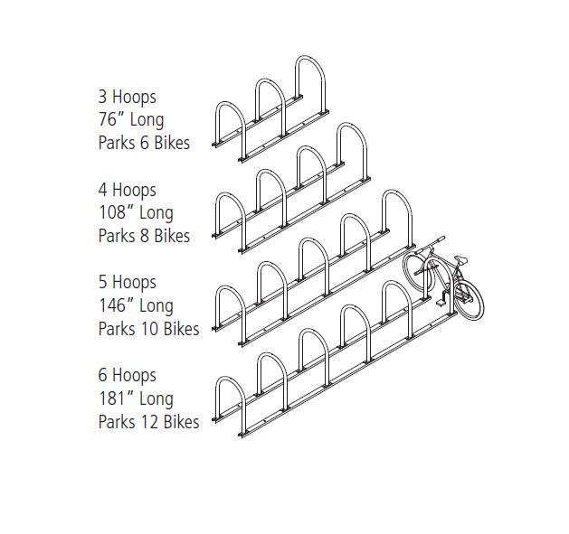 bike rack size