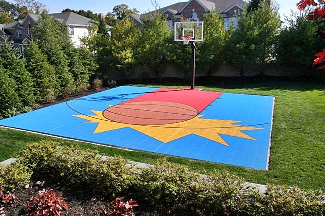 60′ x 94′ Full Court basketball Surface - Happy Backyards