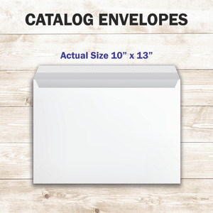 10 in x 13 in Catalog (Side Flap) White Envelopes