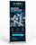 Standard retractable banner stand with AI robotics trade show graphic promoting industrial automation and live demos