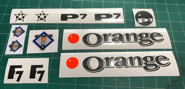 orange P7 decal set