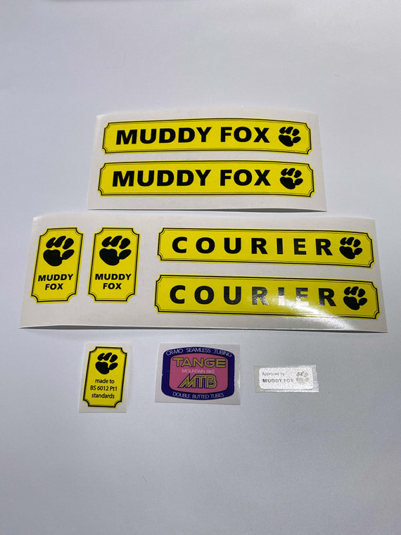 Muddy fox courier decal set