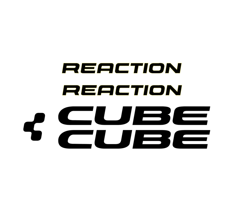 Cube reaction sticker or decal set