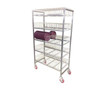 Induction Base Drying Rack:  stainless steel construction with removable wire caddy; capacity 180 induction bases