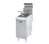 Black Diamond Fryer, floor standing, LP gas, 35-40 lbs. capacity, thermostatically controlled, stainless steel tank, includes (2) baskets, built-in integrated flue deflector, automatic shut off, stainless steel front & door with galvanized sides & back, adjustable legs, 90,000 BTU, cETLus, ETL-Sanitation