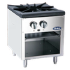 CookRite Stock Pot Stove, gas, (1) three-ring cast iron burner, full width removable stainless steel drip pan, two manual controls operate inner & outer rings independently, stainless steel sides and front valve cover, stainless steel legs, 80,000 BTU, cETLus, ETL-Sanitation