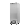 Freezer, reach-in, one-section, 23 cu. ft., (1) solid door, digital controller, (3) adjustable epoxy coated shelves, incandescent interior lighting, CFC polyurethane insulation, maintain temperature at -10°, environmentally friendly R404A refrigerant, bottom mounted compressor, self closing doors with 90° stay, magnetic door gasket, stainless steel floor, interior & exterior, galvanized back panel, 4" swivel casters (2 with brakes), 3/4 HP, cETLus, ETL-Sanitation, Made in North America