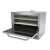 Pizza Oven, natural gas, countertop, 24"W, (2) ceramic stones adjustable in (3) positions, 650° F thermostat, automatic shut-off, spark ignition, porcelain door/floor, stainless steel interior with porcelain door & floor, stainless steel front, top & sides, 30,000 BTU, cETLus, Made in North America (ships with LP conversion kit)