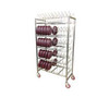 Dome Drying Rack;  stainless steel construction with removable wire caddy; capacity 80 domes or 160 underliners