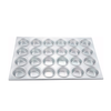 Muffin Pan, (24) 3 oz. 2-3/4" dia. x 1-1/8"H cups, 20-1/2"L x 14"W pan, rectangular, aluminum